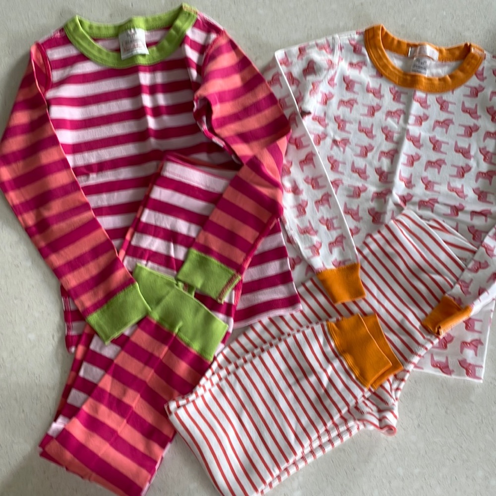 Hanna Anderson Serena and Lily Girls Pajamas size 6/7